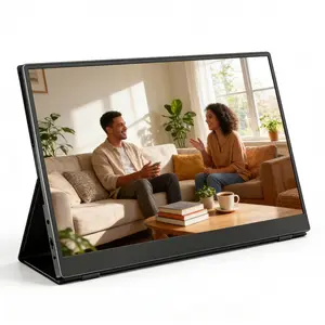 16 Inch 2.5K QHD Portable Monitor freesync - 144Hz IPS Display 16:10, Adaptive Sync 100% sRGB HDR, Low Blue Light Anti-Glare, Magnetic Smart Cover Kickstand, Dual USB-C HDMI Plug & Play for MacBook Laptop PS5 Xbox Surface - Ideal for Remote Work Gaming Di