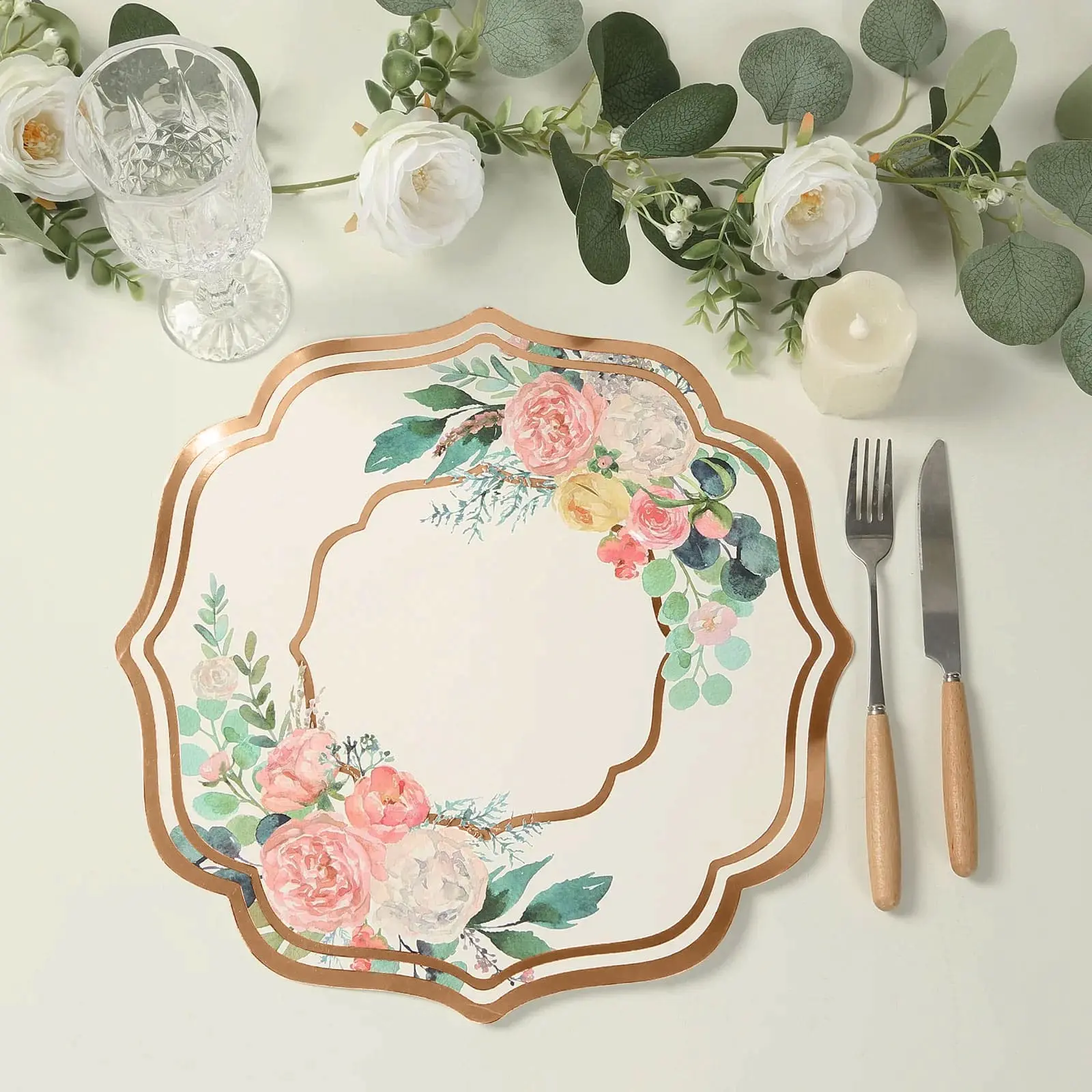 10-Pack Disposable Table Placemats 13" White