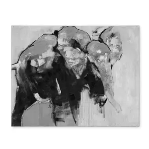 360 stand Polyester Placemat - 14x18 in Stylish Gray, Monochrome Abstract Elephant Art, Easy-Clean Tableware, Kitchenware Home Decor (CPPM1418FCMP22)
