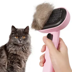 aumuca Pet Deshedding & Massage Brush - One-Click Cleaning Tool for All Pets, Suitable for Beginners, Ideal for Grooming & Hair Removal