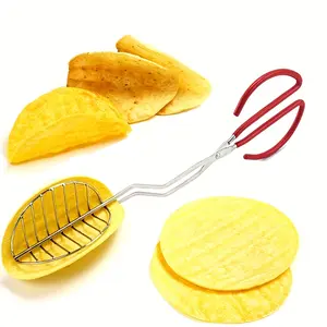 1pc Crisp and Crispy Taco Shells with Stainless Steel Taco Maker and Tortilla Fryer Tongs - Kitchen Gadgets, Kitchen Tool for Easy and Healthy Cooking