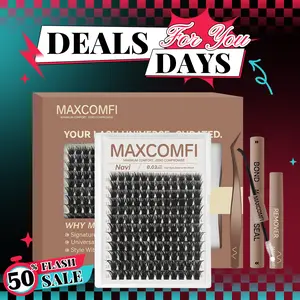 MaxComfi Navi False Eyelashes - Cluster Lashes, Fluffy Lash Clusters, Voluminous, Long-Lasting, Waterproof, Super Soft, Thin MagicSoft Band, Beginner-Friendly DIY Natural Daily Wear Makeup Cosmetic