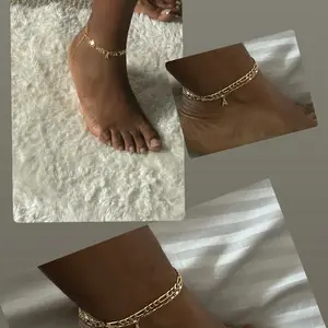 Charm Anklet with Customized Letter - Gold-Tone Foot Jewelry Accessory for Personalization