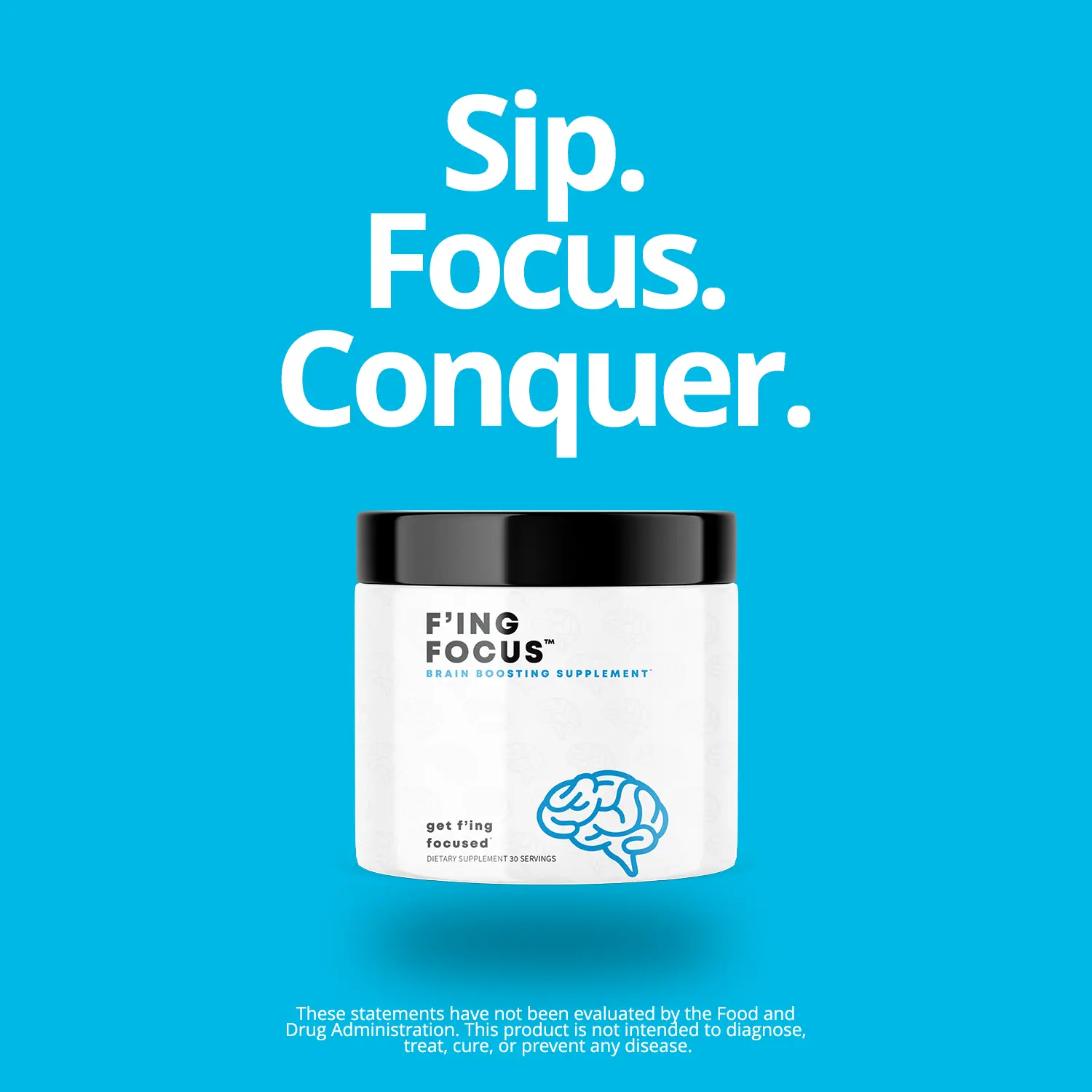 F'ing Focus Nootropic Drinks - Boost Concentration and Energy Beverage Sport