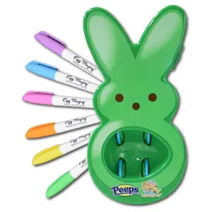 Peeps Bunny Arts and Crafts Set with 6 Non Toxic Markers Kids Coloring Kit
