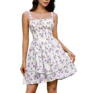 Grace Karin Floral Mini Corset Dress for Women Teen 2026 Summer Spring Flowy A-Line Sundress with Pockets summerwins
