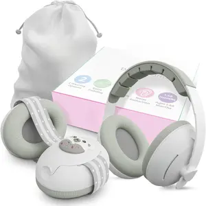 2-in-1 Baby Ear Muffs Noise Protection - Baby Headphones for Noise & Plane Travel - 2 Headbands - Toddler Ear Protection for Infant & Toddler Travel Essential, Age 1-48 Months