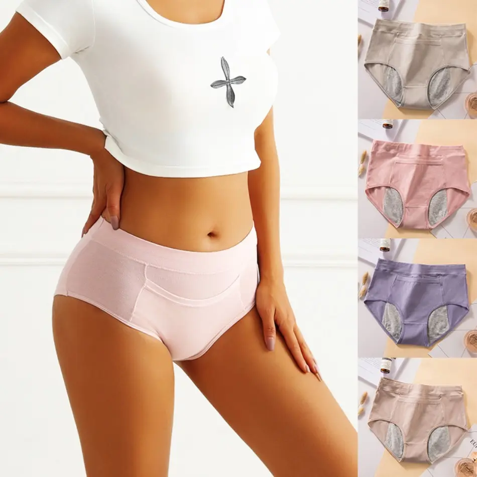Physiological underwear women's pure cotton antibacterial physiological pants women's menstrual underwear pocket physiological pants
