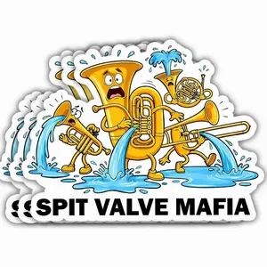 Spit Valve Mafia Funny Marching Band Waterproof Vinyl Sticker Decal for Water Bottle Laptop Car Tumbler Luggage Music Gift N8H
