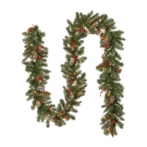 National Tree Company 9' Spruce Garland with Clear Lights