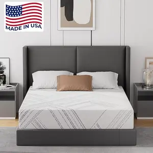 【KOW】6-12” Memory Foam Hybrid Mattress – Lumbar Support, Medium Firm, Washable Cover, Bed-in-a-Box