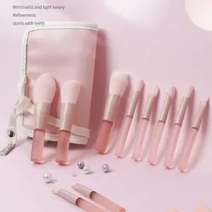 10-Piece Peach Makeup Brush Set, Ultra Soft Bristles, Travel-Friendly, Ideal for Foundation, Concealer, Eyeshadow, Loose Powder, Blush