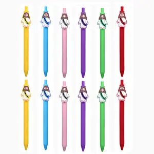 12-Pack Jesus Symbol Ballpoint Pens, Smooth Writing Pens, Sunday School Baptism Writing Tools, Easter Gift, Bible Study Supplies, Daily Use Office Stationery