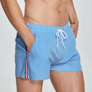 Men's Quick-Drying Tropical Beach Shorts - Loose-Fit Relaxed Cut, Above-Knee, Beach Outdoor Wear, Casual Swim Trunks