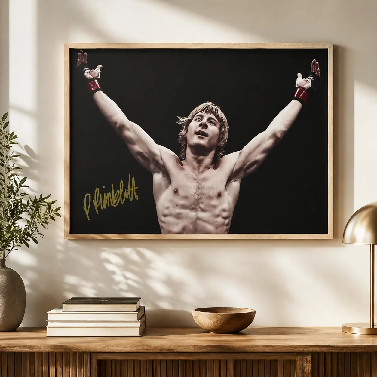 [NO FRAME] Paddy “The Baddy” Pimblett UFC Poster, MMA Fighter Wall Art Print, Printed Signature Style, Sports Fan Room Decor