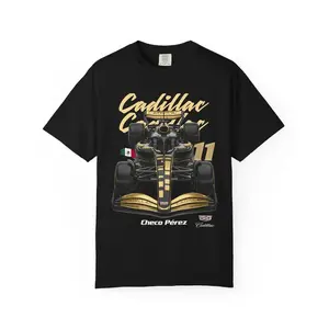 Perez F1 Cadillac T-Shirt, High-Quality Fabric, Perfect Gift for Car Enthusiasts and Fans