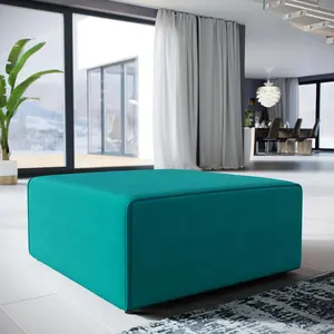 Modway Mingle Fabric Ottoman in Teal