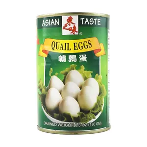 ASIAN TASTE Pre-Cooked Quail Eggs, 425g - Ready-to-Eat, Shelled, Perfect for Hot Pot, Stir-fry, and Snacks