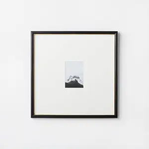 20" x 20" Matted to 5" x 7" Gallery Wall Frame Black/Brass - Threshold designed