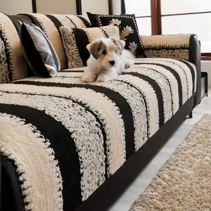 Raybee 1 count sofa cover 2-4 seat, Modern Anti-Slip Bench Cover, Machine Washable, Pet Friendly, Soft Comfortable Furniture Protector, Couch Towel Mat for Home, Living Room, Dormitory, Hotel