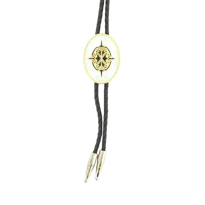 Double S Gold & Black Concho Bolo Tie 2270235