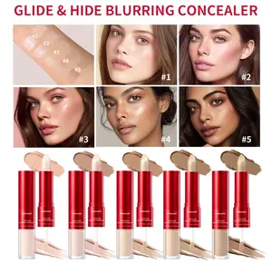 1Pcs Glide&Hide Blurring Concealer - Creamy texture Conceals dark circles and wrinkles Dual formula (liquid tip & balm stick) Long-lasting wear Womens cosmetics