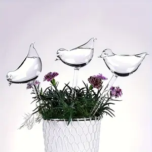 Bird-Shaped Self-Watering Globes, Automatic Plant Watering Stakes, Plastic Water Drip Irrigation Tools, for Indoor Outdoor Gardens, Potted Plants & Bonsai