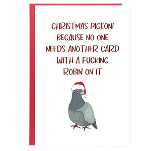 1PC Funny Christmas Card Set, Humorous Design, Perfect Gift for Friends & Family, Festive Season Greetings, Unique Holiday Cards