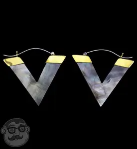 18G Kali Abalone Shell Hoop Earrings