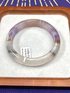 (SJ)--Lkc crystal jewelry Semi-finished Non-natural Amethyst Bangle