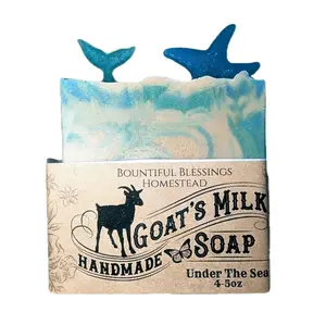 Goat Milk Soaps Handmade - 4 oz - Bountiful Blessings Homestead -  Skin Repair - Body Care Cleansing -Under The Sea care product