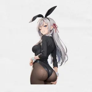 Alya Bunny Anime  Vinyl Sticker, Anime Waifu Vinyl Sticker for Laptops, Cars, and Water Bottles