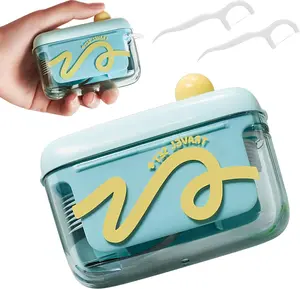 Pop Up Dental Floss Dispenser Compact Refillable Storage Case Hygienic Touchless Extraction For Dining Out Daily Care Gift For Oral Care At Home, In Restaurants, And While Traveling
