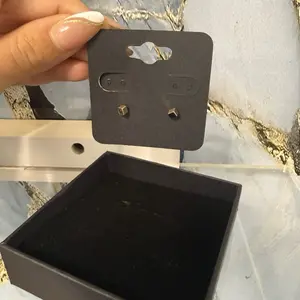 14K Gold Small Square Stud Earrings