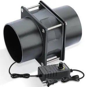 80mm Small 12V DC Axial Exhaust Fan with AC Adapter, 3 Inch Duct Fan for Fume Extractor, Soldering Smoke, 3D Printer Enclosure, Laser Engraver Dual Ball High Airflow