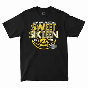 Iowa Hawkeyes Sweet Sixteen Basketball Graphic T-Shirt, Men's Tops