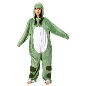 OLAOLA Unisex Adult Plush Dinosaur Animals Onesie Pajamas Warm Home One-Piece Sleepwear