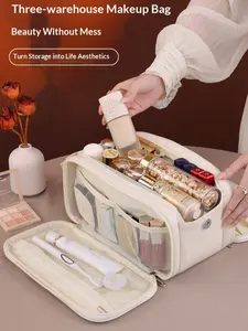 New High-Quality Large Capacity Makeup Bag, Portable Travel Cosmetic Organizer, Multi-Functional Wash Kit, All Seasons Use