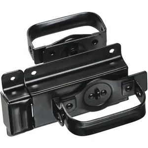 N101-576 Swinging Door Latch Heavy Duty Steel with WeatherGuard Protection Black Finish Automatic Locking for Shed Barn Gate Interior and Exterior Use