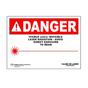 Phillips Safety Class 3B Magnetic Laser Radiation Warning Sign #29