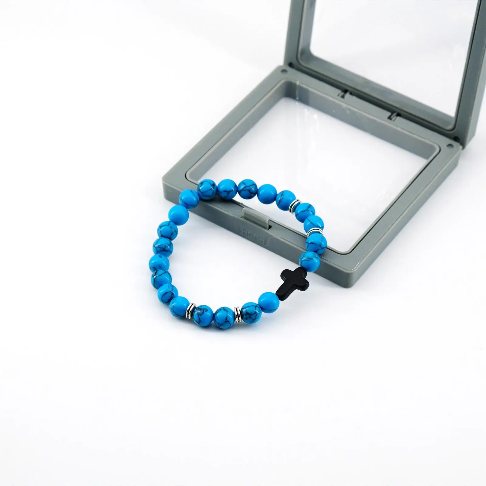 Bracelet with 3.54in*3.54in box - Light Blue  GTIN