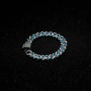 [ICE HUE]18K Gold Vacuum Plated Copper with 5A+ Sri Lanka Zircon Cuban Bracelet Miami Italy Mexico & Micro Inspired for Women & Men Luxury Jewelry,Daily Wear,Casual Fashion,Gift Idea,,Classic,Hip Hop,Simple,Sporty Style