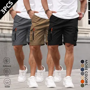 Men’s multi-pocket cargo shorts, summer casual drawstring cargo shorts, Bermuda shorts, cool men’s casual mid-length shorts, lightweight for summer, everyday wear and outdoor sports, Father’s Day gift