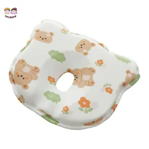 Baby Head Shaping Pillow Cute Bear Print Anti Flat Head Pillow Sleeping Support Pillow for Infant Flat Head Prevention newborn baby