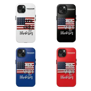 Freedom, Red White And Blueberries American Flag Collection Phone Cases Phone Cover Hard Case Tough Phone Case
