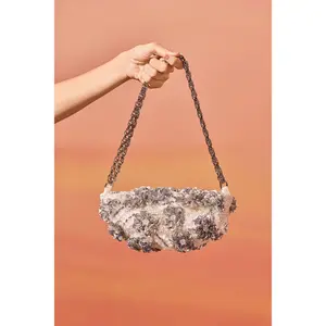 BRUMA COTTON POPLIN BAG EMBROIDERED FLOWERS
