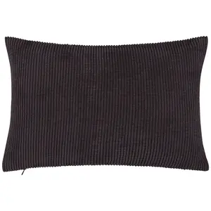 Unique Bargains Corduroy Corn Striped Throw Pillow Cover, Fleece Decorative Cushion Cover, Soft Sofa Pillowcase for Livingroom Bedroom Car Seat, 12" x 18", Dark Brown
