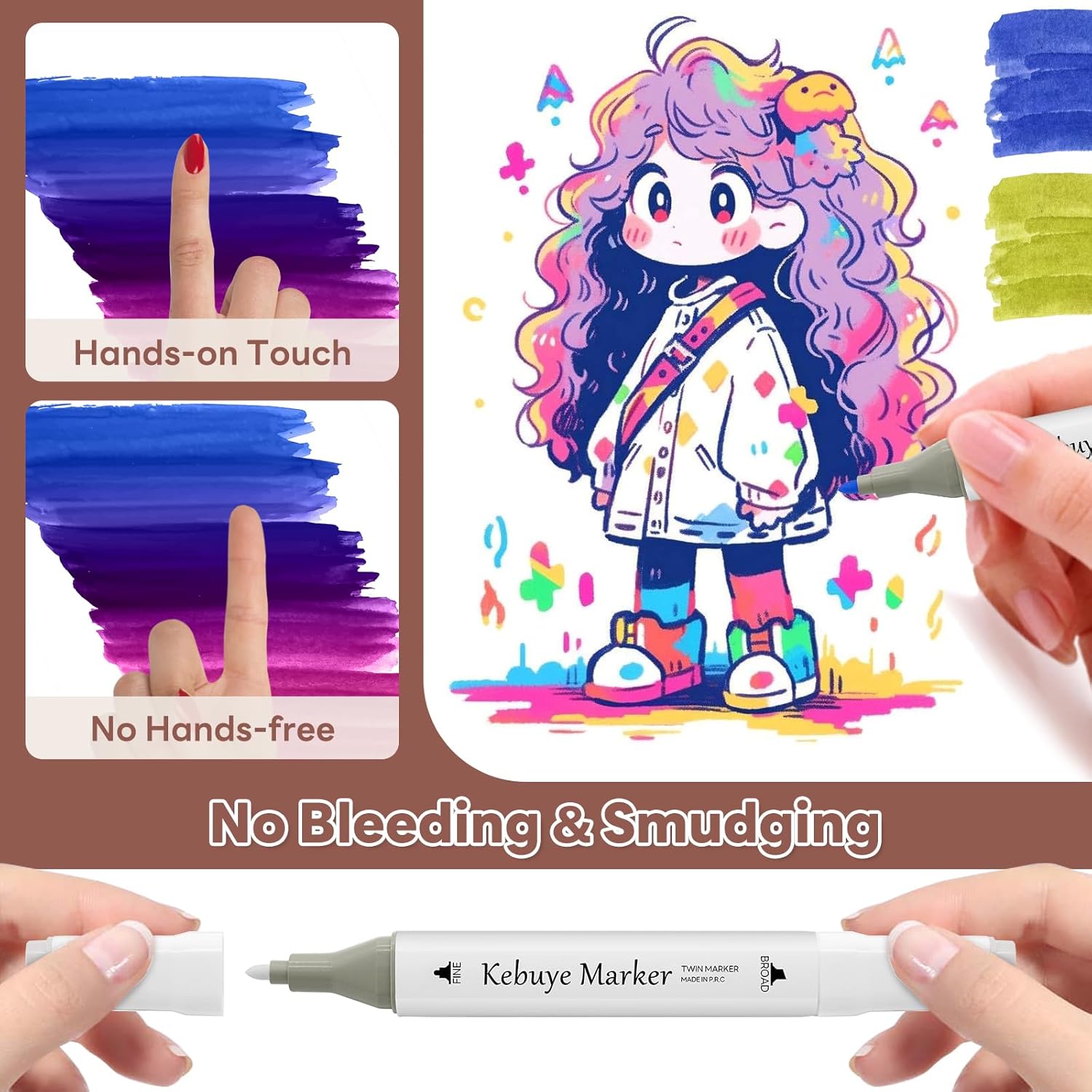 Alcohol Based Art Markers Set 168 Color - Professional Double Sided Marcadores for Artist, Best Blendable Coloring Marker Pens for Adult - Coloring Books No Bleeding Illustration Drawing for Kids