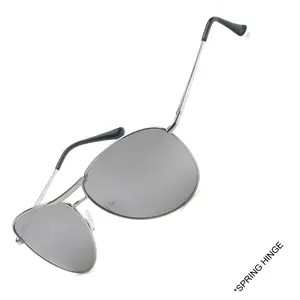 Aviation Style Silver Mirrored Sunglasses with Comfortable Spring Hinge Design - Combining Fashion and Functionality