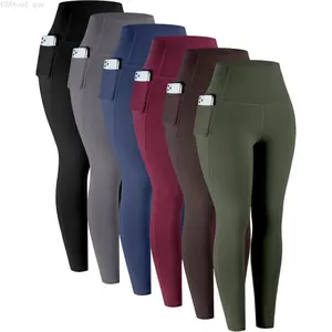 Leggings with Pockets for Women, 6 Packs Soft High Waisted Tummy Control Workout Yoga PantsC38tool que